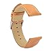 WOCCI 22mm Vintage Leather Watch Band for Men and Women, Silver Buckle (Tan)