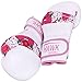Kickboxing Gloves Boxing Gloves for Women Ladies Girls Leather Training Bag Sparring Pink Mitts Muay Thai Kick Boxing Gloves (White, 12oz)