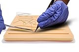 Suture Pad - Practice Your Suturing and Medical Training - Large - 3 Layers with Skin Wounds - Anti-Slip Base - Added Webbing Between Layers to Increase Strength & Durability