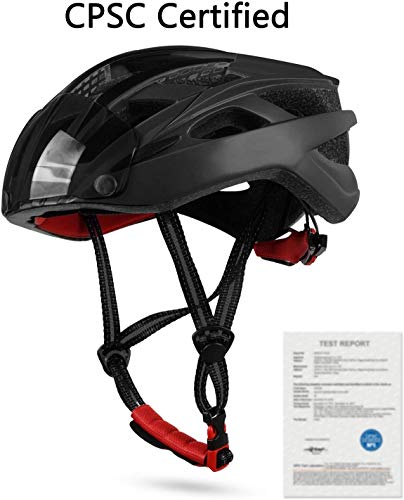 Fietshelm met veiligheidslicht en vizier, KINGLEAD CE-gecertificeerd Unisex Beschermde fietshelm voor fietsen Buiten… - Image 3