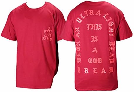 The Life of Pablo I Feel Like Pablo Red Short Sleeve T Shirt (Black)
