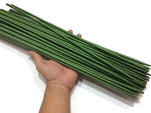 Stems Wire Large Long Big Length 18" X 5 mm Floral Wire Flower Stem Artificial Floral Stem Green Wire Stems Gauge#16 - Thumbnail 2