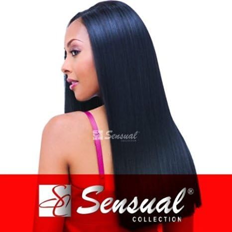 SENSUAL 8" Silky Yaki 100% REAL HUMAN HAIR EXTENSIONS WEAVE #1B