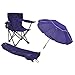 Redmon Umbrella Camping Chair with Matching Shoulder Bag, Purple