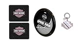 Harley Pink Bar & Shield Utility Floor Mats x 2 + Steering Wheel Cover and Bonus Keychain