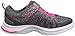 Skechers Kids Swift Kicks Running Shoe, Charchaol/Neon Pink,11.5 M US Little Kid