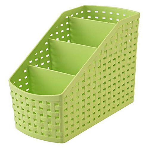 for Desktop - Plastic Storage Box Desktop 4 Grid Sub-Grid Case Multi-Function Storage Organizer for Remote Controller Holder