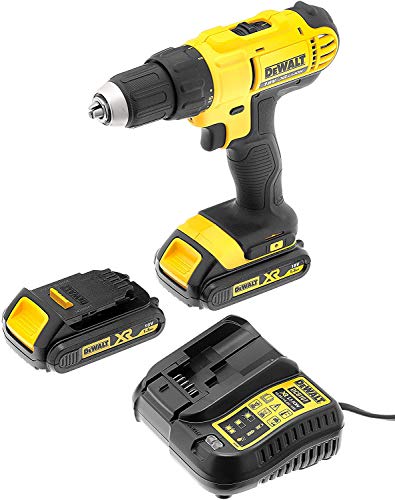 DeWalt XR Akku-Bohrschrauber DCD771C2 – Akkubohrer mit 2-Gang-Vollmetallgetriebe & LED-Arbeitslicht – Robust und…