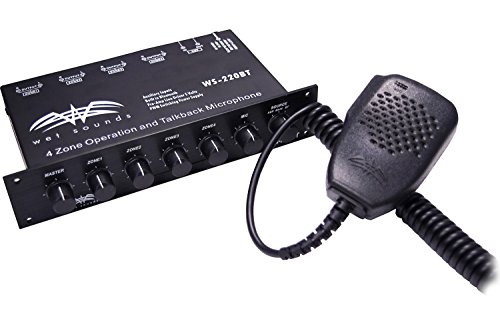Wet Sounds WS-220 BT Bluetooth Enabled 4 Zone Control and built in Mic