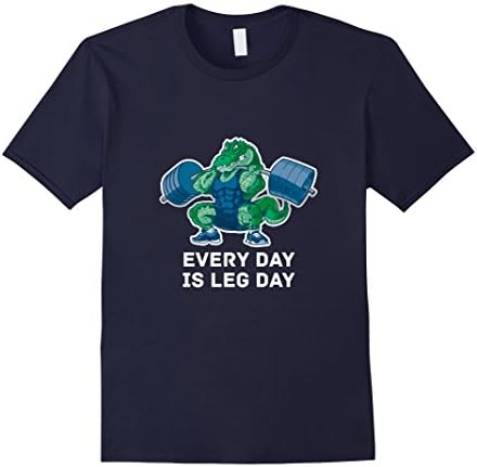 Men's Leg Day Weightlifting Barbell Training Squat Workout T-Shirt 2XL Navy