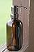 Amber Glass Pint Jar Soap Dispenser and Non Slip Coaster/Countertop Protector Gun Metal Bronze Pump - Amber Brown 16oz Jar Lotion Bottle by Industrial Rewind