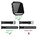GHIJKL for Fitbit Blaze Slim Bands with Frame, TPU Replacement Sport Strap with Black Frame for Fitbit Blaze Smart Fitness Watch, Large Small, Black