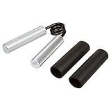 Grip Strengthener, Project Crush by Calibre Fitness - Hybrid Hand Exerciser with Steel and Rubber Foam Grips - Bonus: Workout Guide - Increase Finger Strength for Bigger Lifts & Better Pull Ups - Crossfitters, Body Builders, Climbers - Guaranteed!