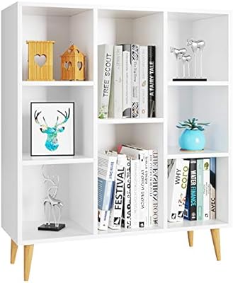 Homfa Estanteria Libros Libreria Pared Mueble Auxiliar Madera