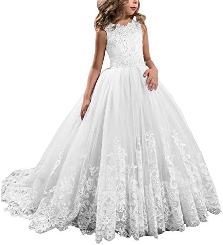 Kauste Ball Gown Lace Girls Toddler Pageant Dress First Communion Dress FB055