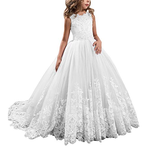 Kauste Ball Gown Lace Girls Toddler Pageant Dress First Communion Dress FB055