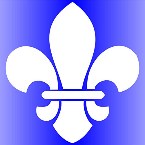 Boy Scout Fleur de Lis Stencil - (Size 5”w x 5.5”h) Reusable Wall