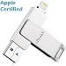 IDISKK 256GB USB Flash Drive for iPhone 11 10 XR XS Max iPad Backup Videos Photo Stick External Storage for New ipad pro pc MacBook with Touch id encryption,MFI Certified