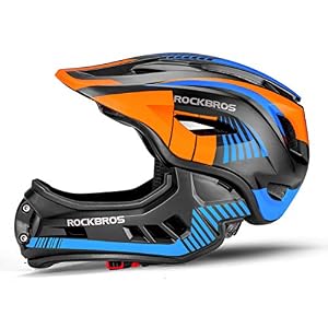 ROCKBROS Kids Full Face Bike Helmet Kids Helmet Toddler Bike Helmets Full Face Protective Safety Helmet for MTB…