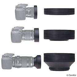 67mm Set of 2 Camera Lens Hoods and 1 Lens Cap