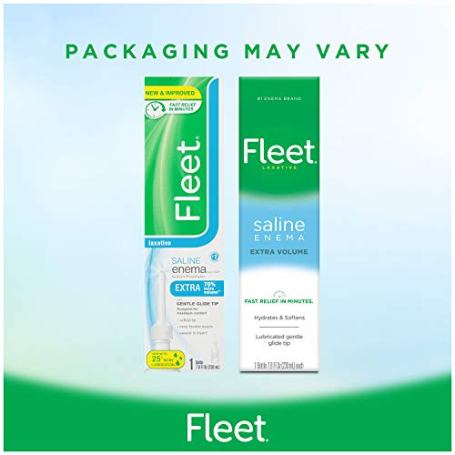 Fleet Laxative Saline Extra Enema for Adult Constipation, 7.8 fl oz, 24
