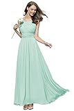 Elegant Halter Mint Chiffon Evening Dress long bridesmaid 8
