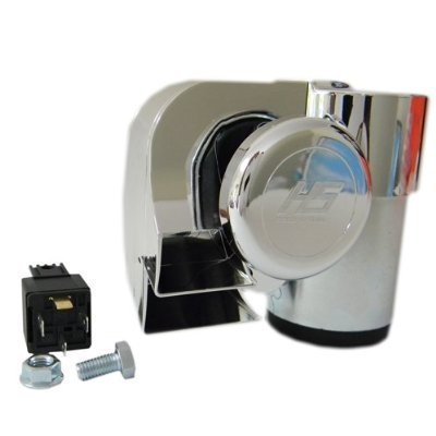 Chrome Silver Extremely Loud Blast Euroblast 12V Volt Twin Air Horn for Motorcycle Car SUV Truck Universal (Made in Italy) 139db +