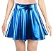 Simplicity Women's Metallic Skirt Ballet Dance Disco Pleather Skater Holographic Skirt