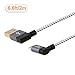 CableCreation 6.5Feet [2-Pack] 90 Degree USB 2.0 A to Micro USB B Cable, Double Angle-Dual Angled Micro USB Cable with Aluminium Case,2Meter, Space Gray
