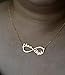 UMAGICBOX Infinity Pendant Necklace, Custom Made with Two Names for Couples, 925 Sterling Silver, 16-18 inches, Female