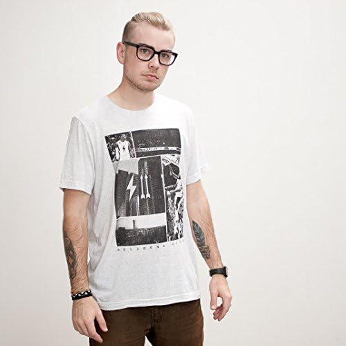 Unisex Men and Women Thunder Montage Tee Shirt OKC Oklahoma City Adult White Fleck Triblend by Shop Good