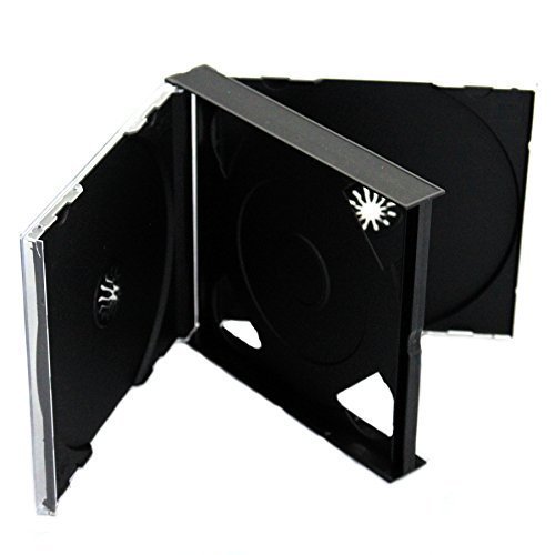 1 x CD DVD 4 way Jewel Cases 25mm for 4 Disc with Black Tray by Dragon Trading®