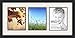 ArtToFrames Double-Multimat-25-61/89-FRBW26079 Collage Photo Frame Double Mat with 3-8x10 Openings and Satin Black Frame, Super White, 3-8x10