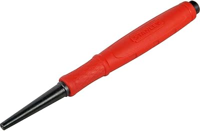 STANLEY 3/32in Dynagrip Nail Punch 0-58-913 Hardened Precision Milled 5in Red