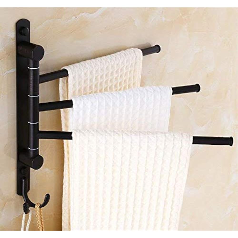 Oil Rubbed Bronze Swing Out Towel Racks For Bathroom Holder Wall