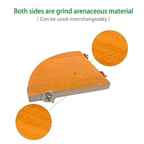LiMio Bird Perch Wood Stand Platform Parrot Toys, Rough Surface Perch Parakeet Toys, for Budgies Parakeet Conure Hamster Gerbil Rat Mouse (Random Color) - Thumbnail 2