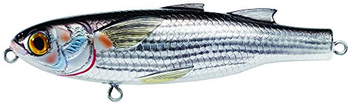 Koppers Mullet Salt Water Walking Bait, Silver/Black, 4-3/4-Inch, 1-3/16-Ounce