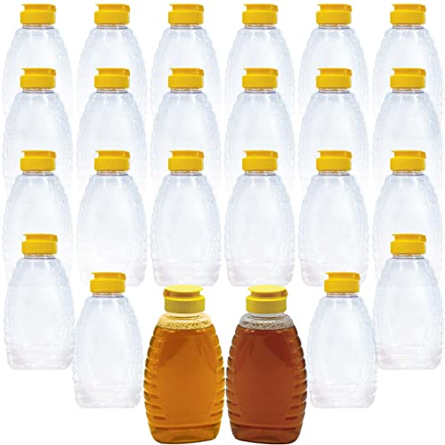 Easy Squeeze 24Pk 12Oz Empty Honey Bottles. BPAFree Food Safe PET