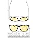 Night Driving Glasses - Semi Polarized Yellow Tint Anti Glare HD Lens Clear Vision - Unbreakable Metal Frame with Car Clip Holder - Knight Visor… (Black Yellow Lens)