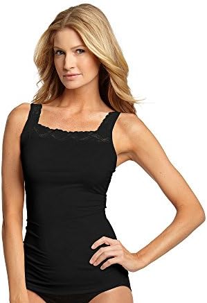 Relativity Lace Square Neck Camisole Black L