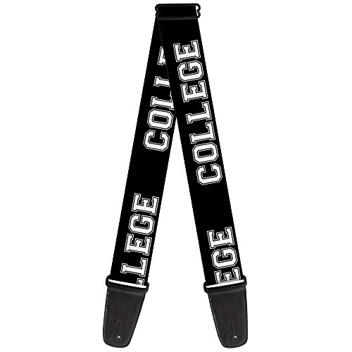 Buckle-Down GS-W32912 "COLLEGE Black/White" Guitar Strap