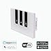 Smart Wifi Wall Light Switch Touch Wall Switch Panel Wireless Switch Replace 3 Switches in 1 Gang Wall Box,Compatible with Alexa and Google Assistant