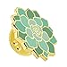 PinMart's Green Succulent Flower Trendy Enamel Lapel Pin