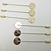 50 Pcs Gold Tone Round Tray Lapel Pin Stainless Steel Safety Pins Brooches for Men Women Suit Tie Hat Scarf Badge DIY Costume Jewelry Accessories