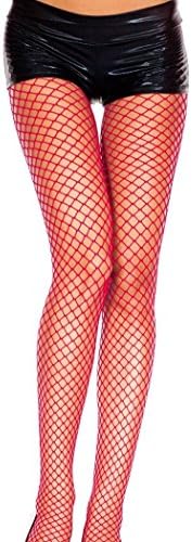 Ultra Hot Quality Seamless Diamond Net Pantyhose (Various Colors) - 1 or 2 Packs (One Size-2 Pack, Red)