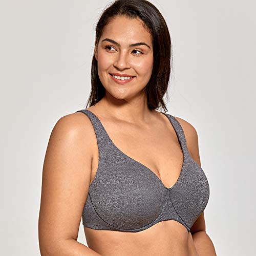DELIMIRA AISILIN Women's Plus Size Minimizer Bra Underwire Unlined