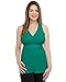 Ultra Soft French Terry Nursing Tank Top for Maternity / Breastfeeding (Green, Medium)