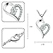 A+M Shopping Heart Necklace White Gold Plated Pendant You are The Only One in My Heart for Women