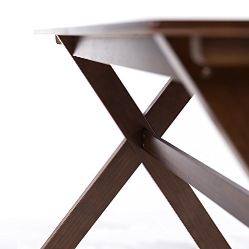 Zinus William Trestle Large Wood Dining Table / Espresso Pricepulse