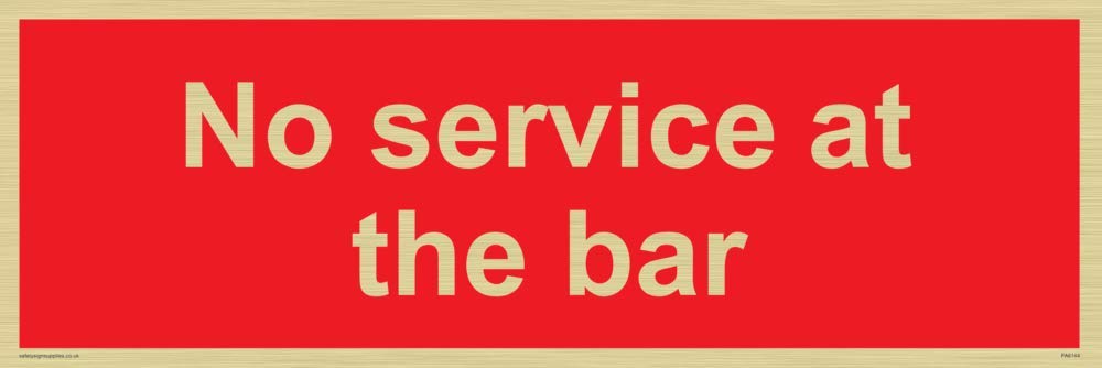 No service at the bar